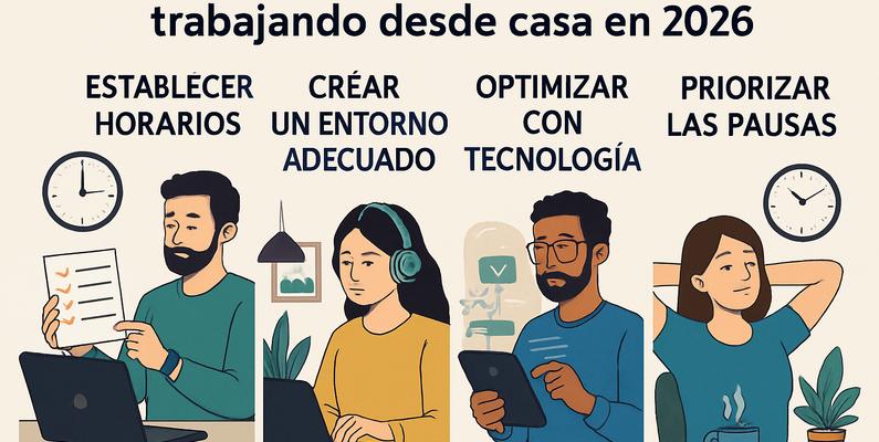Cómo mejorar la productividad trabajando desde casa en 2026